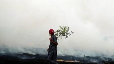 4 times increase in stubble burning cases after Diwali