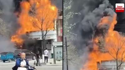 China News: A terrible fire broke out in China's Liaoning province.