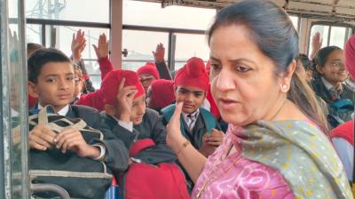 Checking of school vehicles conducted by the Deputy Commissioner in his presence