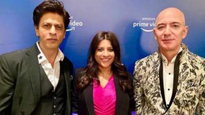 Jeff Bezos In Amazon Prime Video Event In Mumbai With Shahrukh Khan
