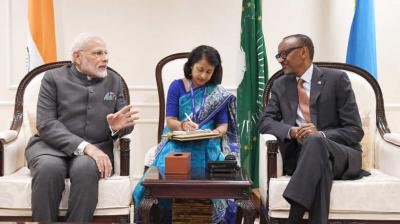PM Narender Modi and Rawanda President