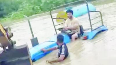 Link roads of three villages submerged by water of Suan River Sri Anandpur Sahib News