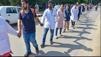 Junior doctors protest end 
