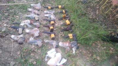 Large quantities of arms and drugs seized at Indo-Pak border 