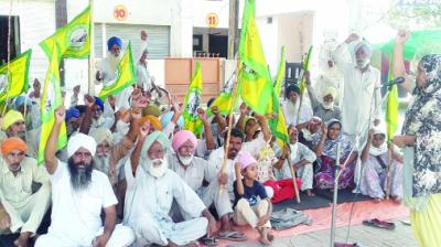 Farmers Giving Protest for Demanding Arrest of Accused