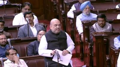 Amit Shah in the Rajya Sabha