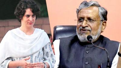 Priyanka Gandhi and Sushil Modi