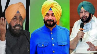 Partap Bajwa, Navjot Sidhu, Captain Amarinder Singh 