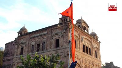 Nishan Sahib was established after 77 years in the Gurdwara Sahib located inside the Rohtas Fort of Pakistan