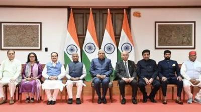 BJP president J P Nadda, five others take oath as Rajya Sabha members