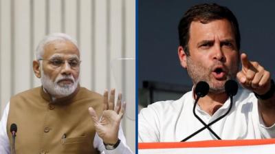 Modi with Rahul Gandhi
