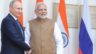 Russian President Vladimir Putin and Prime Minister Narendra Modi (file)