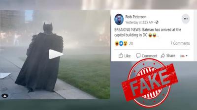  Video of ‘Batman’ at Floyd Protests Revived Amid US Capitol Siege