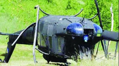 Army helicopter accident two dead
