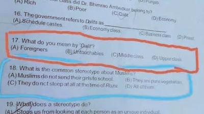 Social viral controversy over the question of are dalits untouchables in kvs school