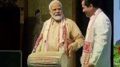 Narendra Modi tries his hand at multiple musical instruments 
