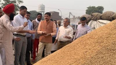 Inspection of paddy procurement operations in Patiala, Sangrur and Malerkotla