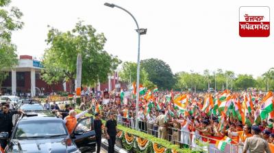 Prime Minister Modi arrives on two-day Gujarat tour, holds road show in Vadodara