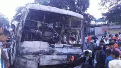 purnia bihar bus catches purnia heading towards siliguri from muzaffarpur