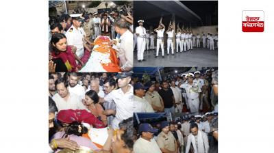  ਮੁੱਖ ਮੰਤਰੀ ਨਾਇਬ ਸਿੰਘ ਸੈਣੀ ਲੈਫਟੀਨੈਂਟ ਵਿਨੇ ਨਰਵਾਲ ਨੂੰ ਸ਼ਰਧਾਂਜਲੀ ਦਿੰਦੇ ਹੋਏ ਜਲਸੇਨਾ ਰਜ ਜਵਾਨਾਂ ਫੌਜੀ ਸਲਾਮੀ ਦਿੰਦੇ ਹੋਏ ਅਤੇ ਅੰਤਿਮ ਸੰਸਕਾਰ ਦੀਆਂ ਹੋਰ ਤਸਵੀਰਾਂ