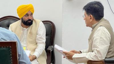 CM Mann, Piyush Goyal 