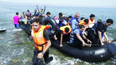 The decrease in the number of crossing of the Mediterranean Sea