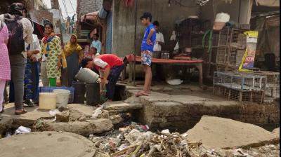 South Delhi Sanjay colony water scarcity