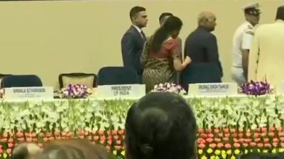 President, Nirmala Sitharaman Rush To Help Policewoman Who Fell