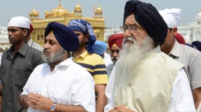 Parkash Singh Badal and Sukhbir Singh Badal 