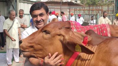 Vallabh Kathiria, the chairperson of the Rashtriya Kamdhenu Aayog