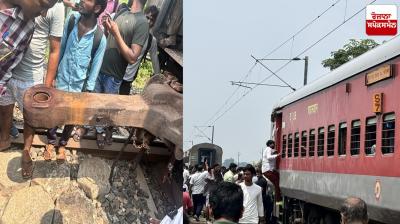 ਦੋ ਹਿੱਸਿਆਂ 'ਚ ਵੰਡੀ ਹੋਈ ਟਰੇਨ ਦੀ ਤਸਵੀਰ 