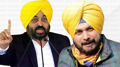 CM Bhagwant Mann and Navjot Sidhu