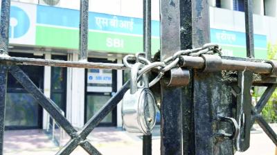 Bank Locked Due to Strike