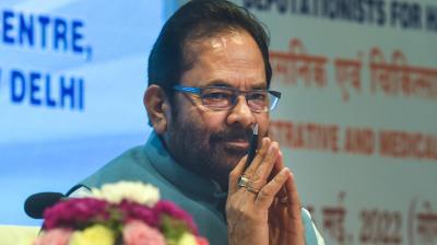 Union Minister Mukhtar Abbas Naqvi resigns