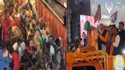 Seven injured after stage collapses during PM Modi's roadshow in Jabalpur