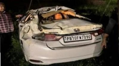 ਹਾਦਸਾਗ੍ਰਸਤ ਕਾਰ ਦੀ ਤਸਵੀਰ 