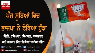 BJP sweeps 5 states of India