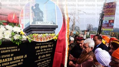 LG Sinha unveils Statue of First Sikh Ruler Baba Banda Singh Bahadur in Jammu