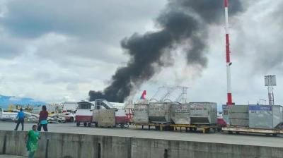  ਨੇਪਾਲ ਦੇ ਕਾਠਮੰਡੂ 'ਚ ਜਹਾਜ਼ ਕਰੈਸ਼ ਦੀ ਤਸਵੀਰ 