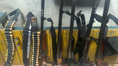 Weapons recoverd by police