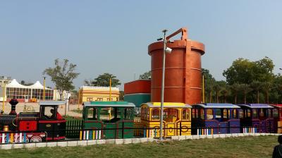 PM Narendra Modi rides in 'Nutri Train' at Children Nutrition Park