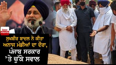 Sukhbir Badal Visits bathinda Mandi