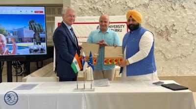 Harjot Singh Bains signed an agreement with the ambassador of Finland regarding the training of primary teachers