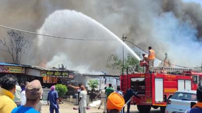 fire near rail coach factory in kapurthala