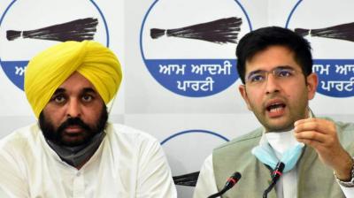 Bhagwant Mann and Raghav Chadha