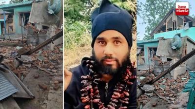 Demolished houses of two Lashkar-e-Taiba terrorists in Tral, Bijbehara