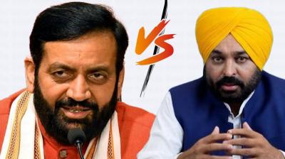  ਮੁੱਖ ਮੰਤਰੀ ਨਾਇਬ ਸੈਣੀ ਅਤੇ ਮੁੱਖ ਮੰਤਰੀ ਭਗਵੰਤ ਮਾਨ 