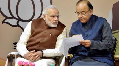 Narendra Modi with Arun Jaitley
