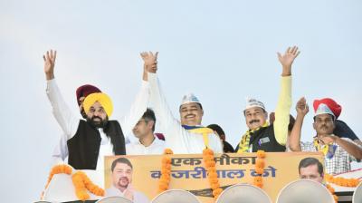 Bhagwant Mann's mega road show in MP