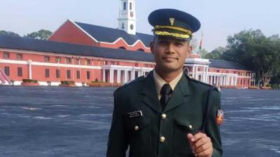Security guard's son becomes lieutenant